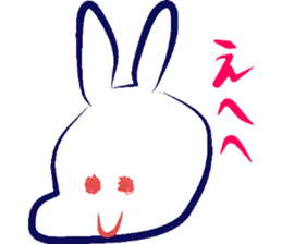 Black dog and White rabbit sticker #8185339