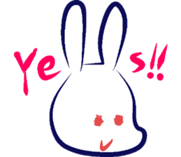 Black dog and White rabbit sticker #8185340