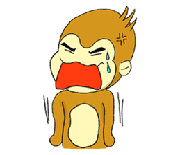 Small Q monkey sticker #8186349