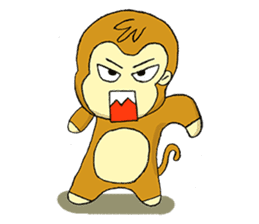 Small Q monkey sticker #8186351