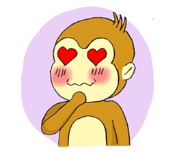 Small Q monkey sticker #8186352