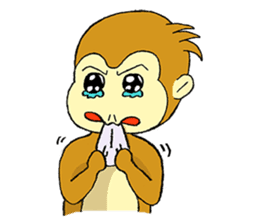 Small Q monkey sticker #8186354