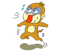 Small Q monkey sticker #8186368