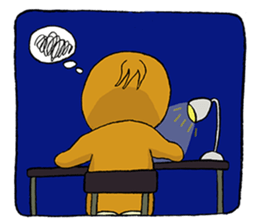 Small Q monkey sticker #8186370