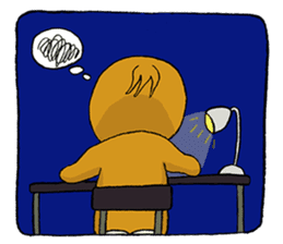 Small Q monkey sticker #8186370