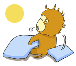 Small Q monkey sticker #8186371