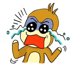 Small Q monkey sticker #8186375