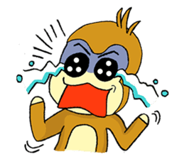 Small Q monkey sticker #8186375