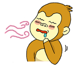 Small Q monkey sticker #8186379