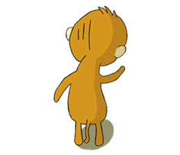 Small Q monkey sticker #8186380