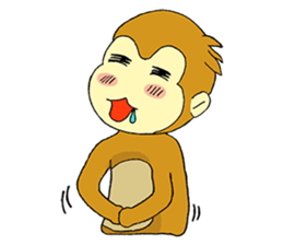 Small Q monkey sticker #8186381