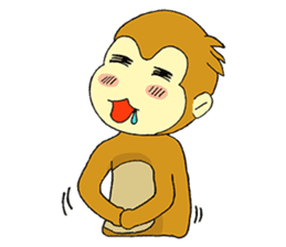 Small Q monkey sticker #8186381