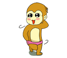 Small Q monkey sticker #8186382