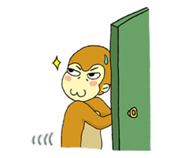 Small Q monkey sticker #8186383