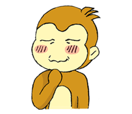 Small Q monkey sticker #8186385