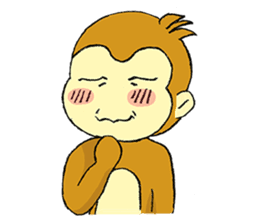 Small Q monkey sticker #8186385