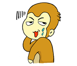 Small Q monkey sticker #8186387