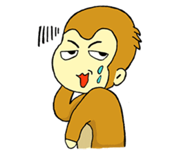 Small Q monkey sticker #8186387