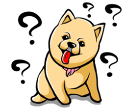 Pomeranian of Mame-shiba type hair style sticker #8186468