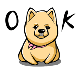 Pomeranian of Mame-shiba type hair style sticker #8186469