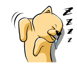 Pomeranian of Mame-shiba type hair style sticker #8186483