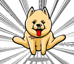 Pomeranian of Mame-shiba type hair style sticker #8186486
