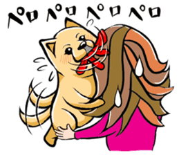 Pomeranian of Mame-shiba type hair style sticker #8186491