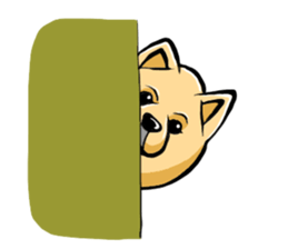 Pomeranian of Mame-shiba type hair style sticker #8186497