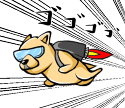 Pomeranian of Mame-shiba type hair style sticker #8186499