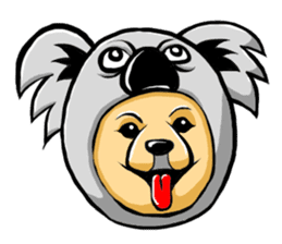 Pomeranian of Mame-shiba type hair style sticker #8186500