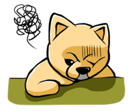 Pomeranian of Mame-shiba type hair style sticker #8186507
