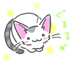 the monochrome cat and friends sticker #8186589