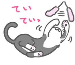 the monochrome cat and friends sticker #8186594