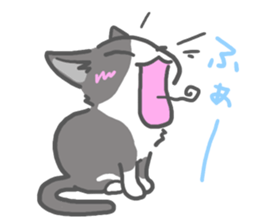 the monochrome cat and friends sticker #8186599