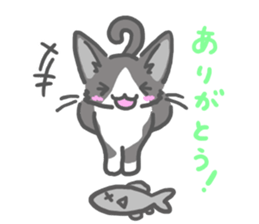 the monochrome cat and friends sticker #8186610