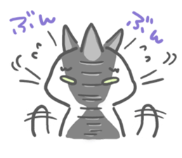 the monochrome cat and friends sticker #8186617