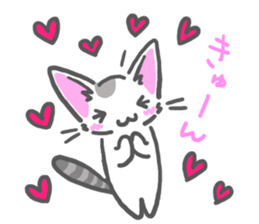 the monochrome cat and friends sticker #8186624