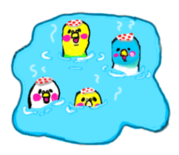 A 4 parakeets sticker #8186988