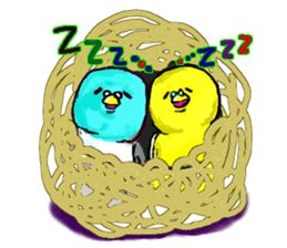 A 4 parakeets sticker #8186993