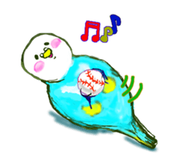 A 4 parakeets sticker #8187002