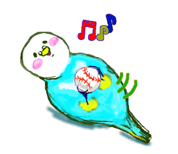 A 4 parakeets sticker #8187002