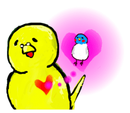 A 4 parakeets sticker #8187003