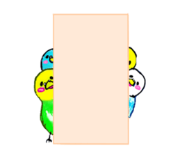 A 4 parakeets sticker #8187006