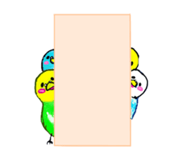 A 4 parakeets sticker #8187006