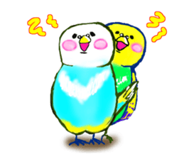 A 4 parakeets sticker #8187007