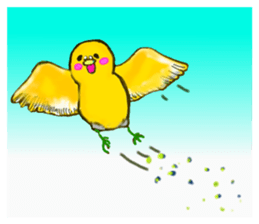 A 4 parakeets sticker #8187008