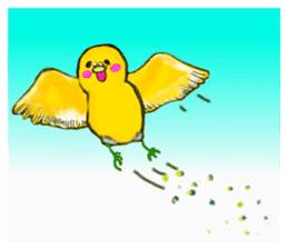 A 4 parakeets sticker #8187008