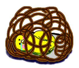 A 4 parakeets sticker #8187011