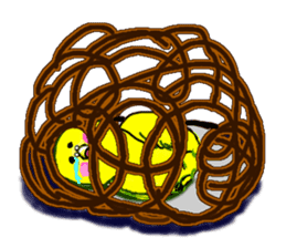 A 4 parakeets sticker #8187011