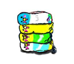 A 4 parakeets sticker #8187012